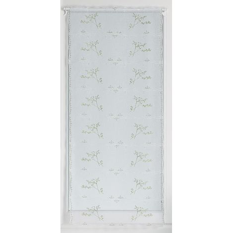 Modulable brodé au style nature Vert tilleul 58x90 cm