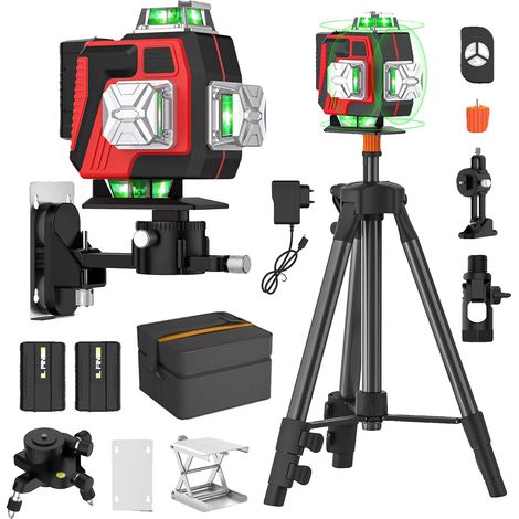 Niveau Laser Vert, 16 Lignes, Technologie d'Auto-Nivellement, UE (1/2)
