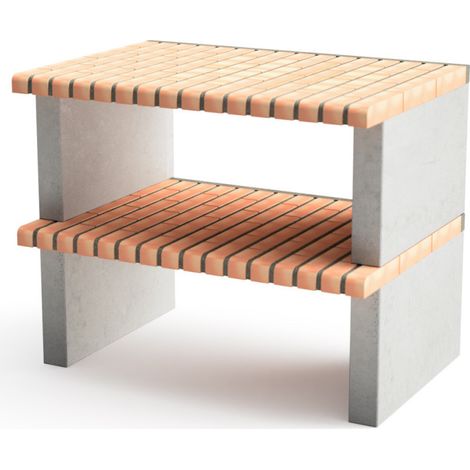 Modulo Barbacoa de Obra 101x70x80 cm en Ladrillo Tintado  Base para Barbacoa de Jardín Exterior