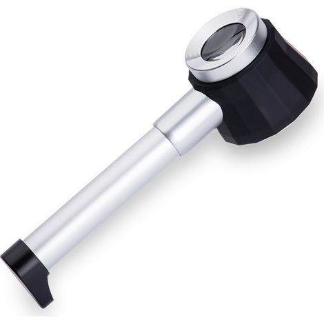 Optische 10-fache Vergrößerungslupe mit Licht, Lineal, Aufbewahrungsbox und Messskala, ideal zum Betrachten von Schmuck, Antiquitäten, Münzen und Briefmarken.