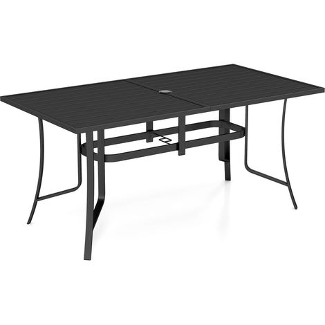 Metall-Gartentisch, 63 x 33 cm, 6 Sitzplätze, mit Schirmloch (1/5)