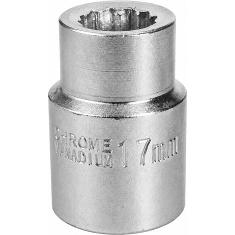 Douille 17mm 3/4" 12 pans, Douille pour clé 3/4 17mm pour clé CR-MO (1/5)