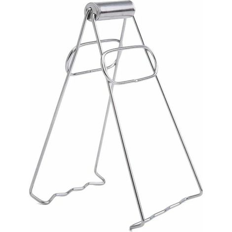 Assiette en acier inoxydable pince bol clip pince. (1/4)