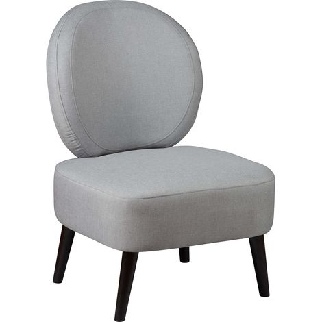 SKALAN - Fauteuil Crapaud Tissu Coloris Gris Souris (1/5)