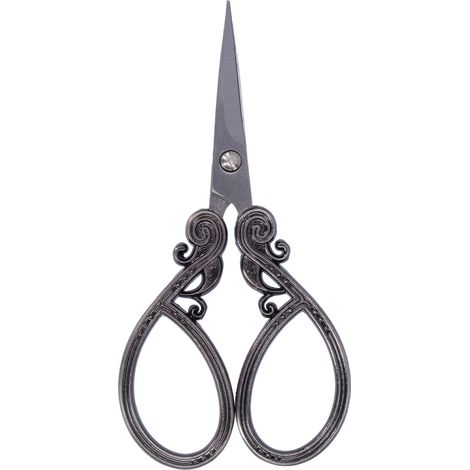 Stainless Steel Craft Embroidery Scissors Household Portable Retro DIY Sewing ScissorsSilver Gray (1/5)