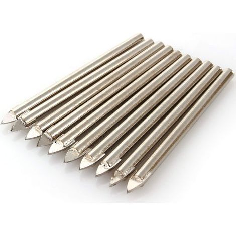 Yosoo 10PCS Forets 6mm pour carrelage forage en céramique en verre miroir tunguten garbide foret carrelage diametre (1/5)