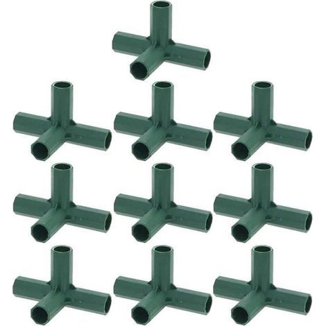10 PVC greenhouse frame connectors for sturdy construction (B). (1/3)