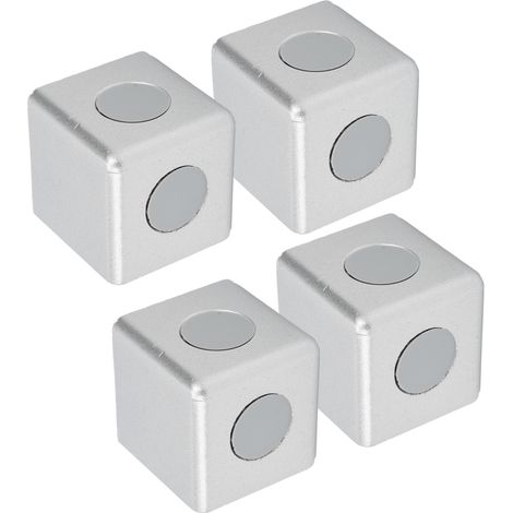 Connecteur en aluminium en Y à angle droit bidirectionnel pour profilé 20/30-40, kit de 4 pièces, raccord trois voies et deux directions, norme européenne 40, fixation robuste pour structures modulair (1/5)