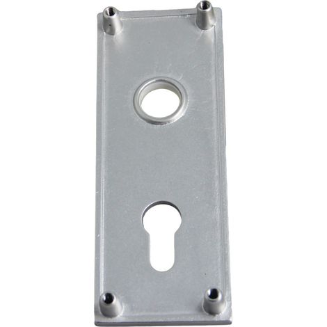 Plaque de propreté aluminium argent pour porte de garage – Longueur 160 mm – Largeur 60 mm – Installation facile et ajustement précis – WSS