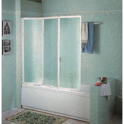 Box vasca pieghevole tris lux acrilico 3 ante 140 x 140 h (1/3)