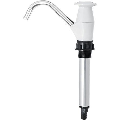 (Weiße) Trinkwasserpumpe, Handwasserpumpe, manuelle Druckwasserpumpe, Wasserpumpe für Wohnwagenspülen, Doppelhub-Handpumpe für Campinganhänger, Ersatzpumpe für Camping (1/5)