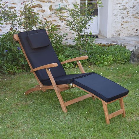Matelas Noir pour Chaise longue