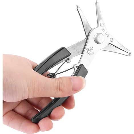 Pince à circlips double usage (1 pièce) pour le démontage et le remontage des circlips internes et externes (1/5)