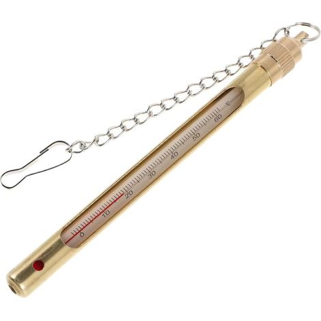 Termómetro para agua de Rivière en Cuivre 0-60 ℃ – Manomètre Manuel de Température pour Pêche en Extérieur, Compact et Résistant aux Intempéries, pour Lac, Étang et Bassin