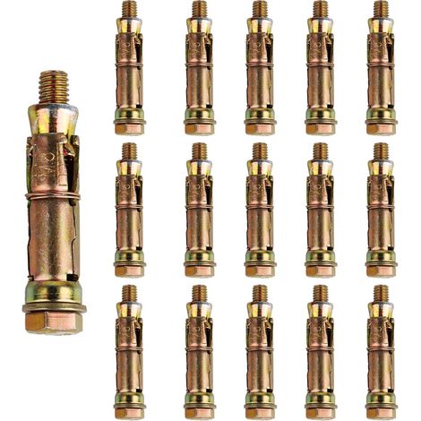 Lot de 16 Chevilles M8 x 60 mm, Acier Galvanisé, Pour Maçonnerie Et Brique, Usage Intérieur Extérieur (1/5)