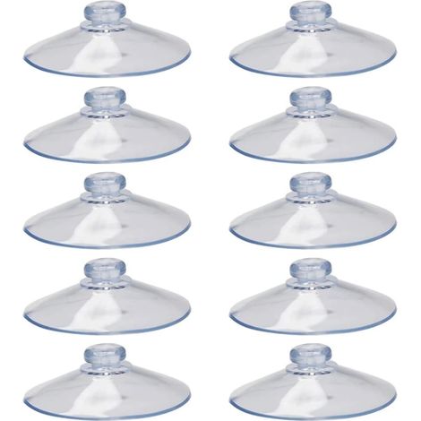 Confezione da 10 ventose in plastica a forma di fungo (senza ganci) – Adatte per piastrelle, vetro e specchi (30 mm) (1/5)