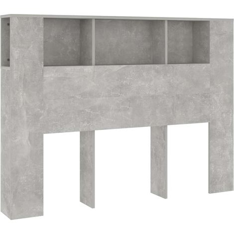 Maison Exclusive - Mueble cabecero gris hormigón 140x18,5x104,5 c (1/5)