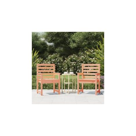 Chaises de jardin lot de 2 60x48x91 bois massif de douglas (1/5)