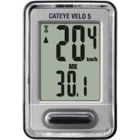 Compteur de vélo Cateye CC-VL520 transmission par câble avec capteur de roue (1/2)