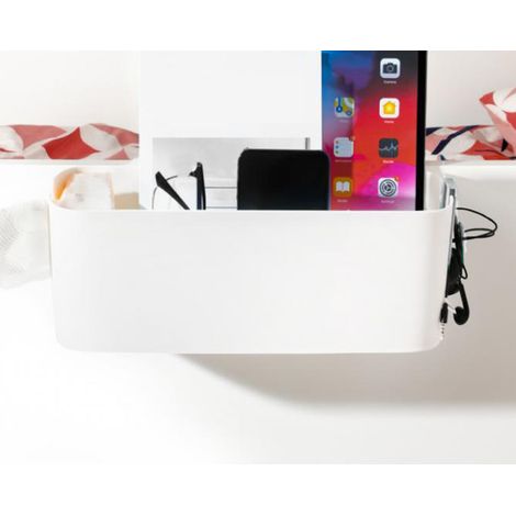 Hängekorb, Aufbewahrungsbox für Büro und Zuhause, Kosmetikkorb, Büroaufbewahrungsbox, weiße Wandtaschentuchbox (1/5)