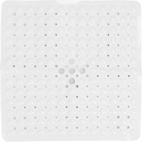 Rutschfeste Badematte für Dusche und Badewanne, waschbar, 53 x 53 cm, ideal für Senioren, weiß (1/5)