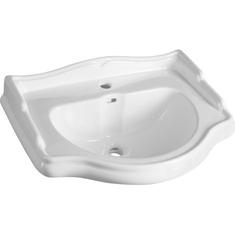 Lavabo RETRO en céramique 69x52cm, blanc (1/5)