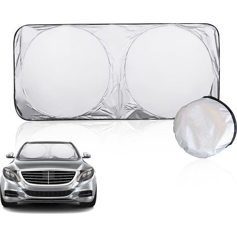 pare-soleil pour pare-brise avant de voiture de 150 x 85 cm, pare-soleil intérieur pliable, isolation thermique et protection UV (1/5)