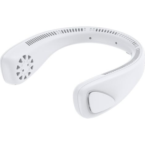 1 Ventilateur de cou, sans pales, 3 vitesses, batterie 4000mAh, USB, intérieur extérieur (1/5)