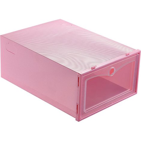 Boîte À Chaussures - Plastique Transparent Empilable - Rangement Anti-Poussière 45 Degrés - Pour Maison Et Dortoir - Lot De 1 (1/5)