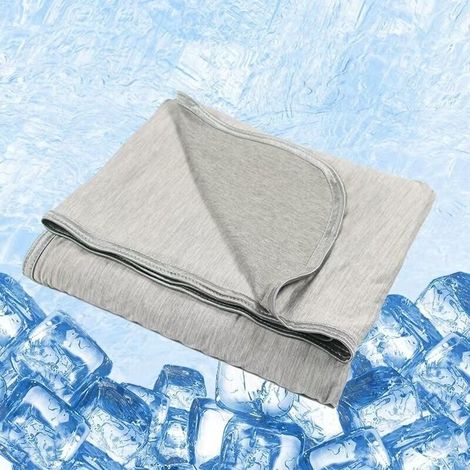 Couverture rafraîchissante d'été pour adultes – Fibre rafraîchissante japonaise Q-Max 0,45, couverture rafraîchissante double face pour lit, canapé, voyage, 127 x 152 cm (1/5)