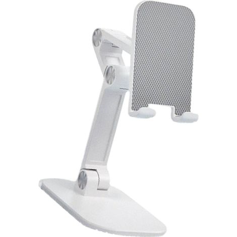Support de téléphone portable de bureau réglable et pliable, blanc (1/5)