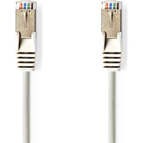 Nedis Cable reseau RJ-45 -M- pour RJ-45 -M- 15 m SF-UTP CAT 5e moule. rond gris (1/4)