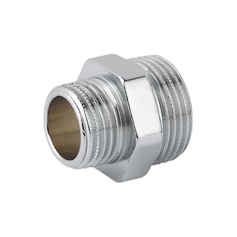 Niplles doppio ridotto mm  ottone cromo  1/2 x 1CAVAL