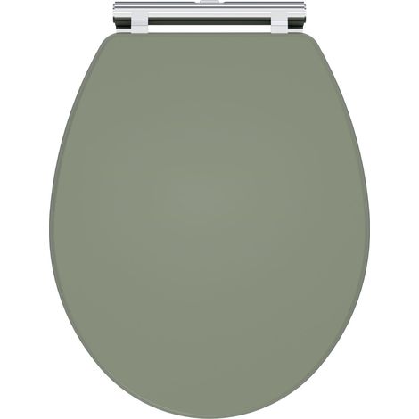 Balterley Swynnerton Traditional Bathroom Soft Close Wooden Toilet Seat, Satin Green