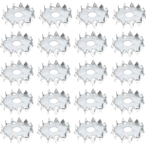 Lot de 20 Connecteurs à Dents de Chien Double Face pour Bois Rondelles en Acier 50X12mm pour Assemblage de Solives Poutres Et Ossatures Bois (1/5)