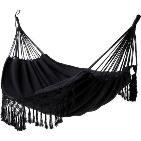 1 Hamac Double Coton Brésilien Jardin Capacité 200kg Camping Extérieur 2 Adultes (1/5)