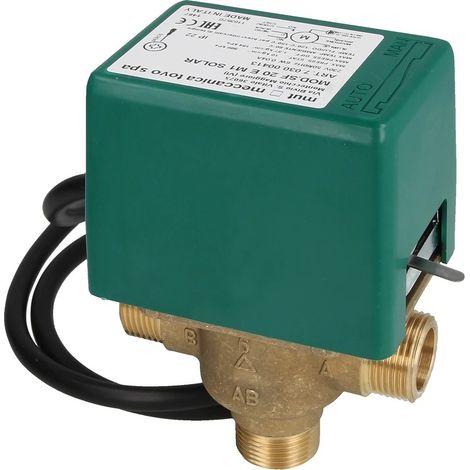 Vanne de zone 3 voies solaire MUT 3/4'' FM avec microrupteur auxiliaire