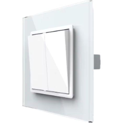 Interruptor de pared bidireccional - cristal, 2 interruptores (1/2)