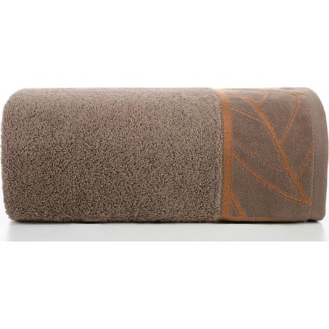 Handtuch 70x140 Alisma 2 hellbraune Blätter 500g/m² Frottee Limited Collection