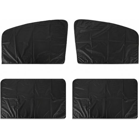 Parasol Voiture, Rideau Fenetre Magnetique 4 Pcs, Pare-Soleil Latéral, Occultation Titane Argent UV pour Conducteur, Famille, Navette (1/5)