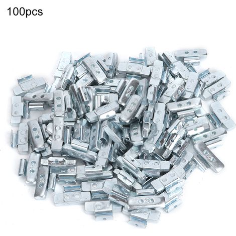Lot de 100 blocs d'équilibrage de roue P-style 25g (0.88oz) avec crochets clips - Assortiment de masses de pneus (sans pince d'équilibrage) (1/5)