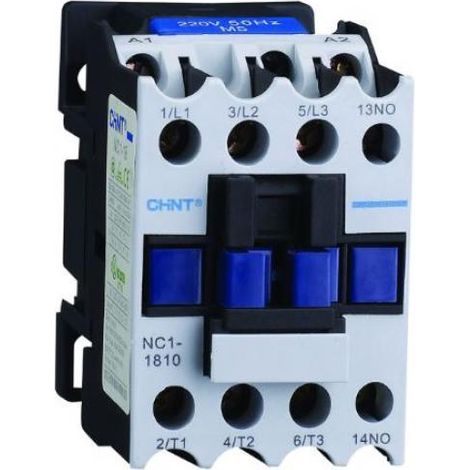 Contactor serie nc1 chint 221559-nc1-18.10/400v - 3p 18a 1na