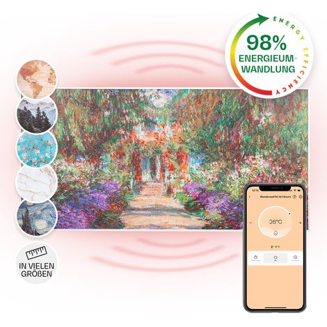 Wonderwall Air Art Smart Infrarotheizung 120x60cm 700W Wandinstallation App-Steuerung Gartenweg (1/5)