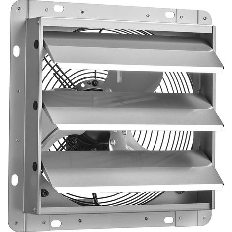Mophorn Ventilador Extractor Aire Persiana 1400 RPM 25,5 W, Flujo Aire 6,5 m/s, Carcasa Acero, Ventilador Pared Industrial Cable Precableado Garaje, Taller, Cobertizo y Ático (1/5)