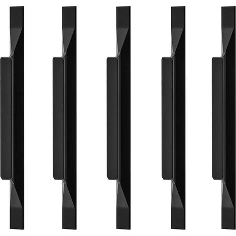 10 x Poignées Européennes en Alliage D'aluminium Armoires de Cuisine Tire Poignées de Penderie Tirette Longueur Totale 200mm, Distance du Trou 128mm (1/5)