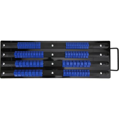 Plateau de rangement multifonction pour douilles 1/2, 3/8 et 1/4 pouce avec 80 clips de fixation (1/5)