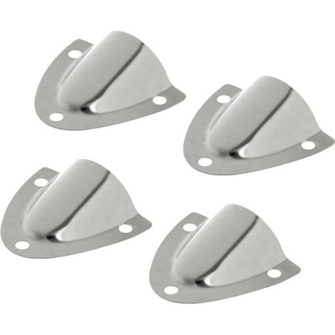 Lot de 4 cache-câbles de ventilation en forme de coquille de S, en acier inoxydable, accessoires pour bateaux (1/5)
