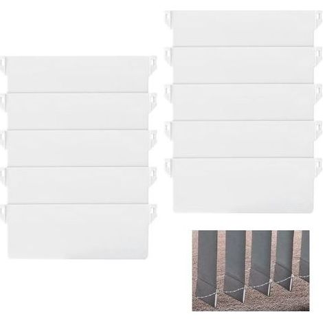 10pcs Plaque de Lestage Store Californien Poids Lest Stores Verticaux Plaque Lestage Store Lamelle Verticale 125mm Pièce Rechange Blanche (1/5)