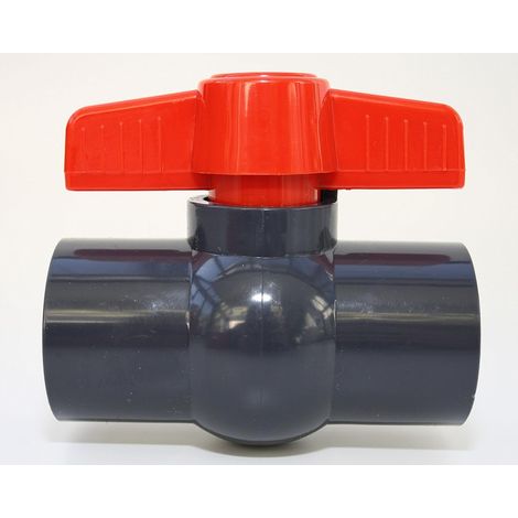 Ball valve 32 mm with 2 adhesive PVC sleeves, U 10 bar (1/4)