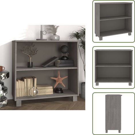 Buffet HAMAR Gris clair 85x35x80 cm Bois massif de pin - Buffet - Meuble De Rangement - Armoire - Commode - Bois Massif (1/5)